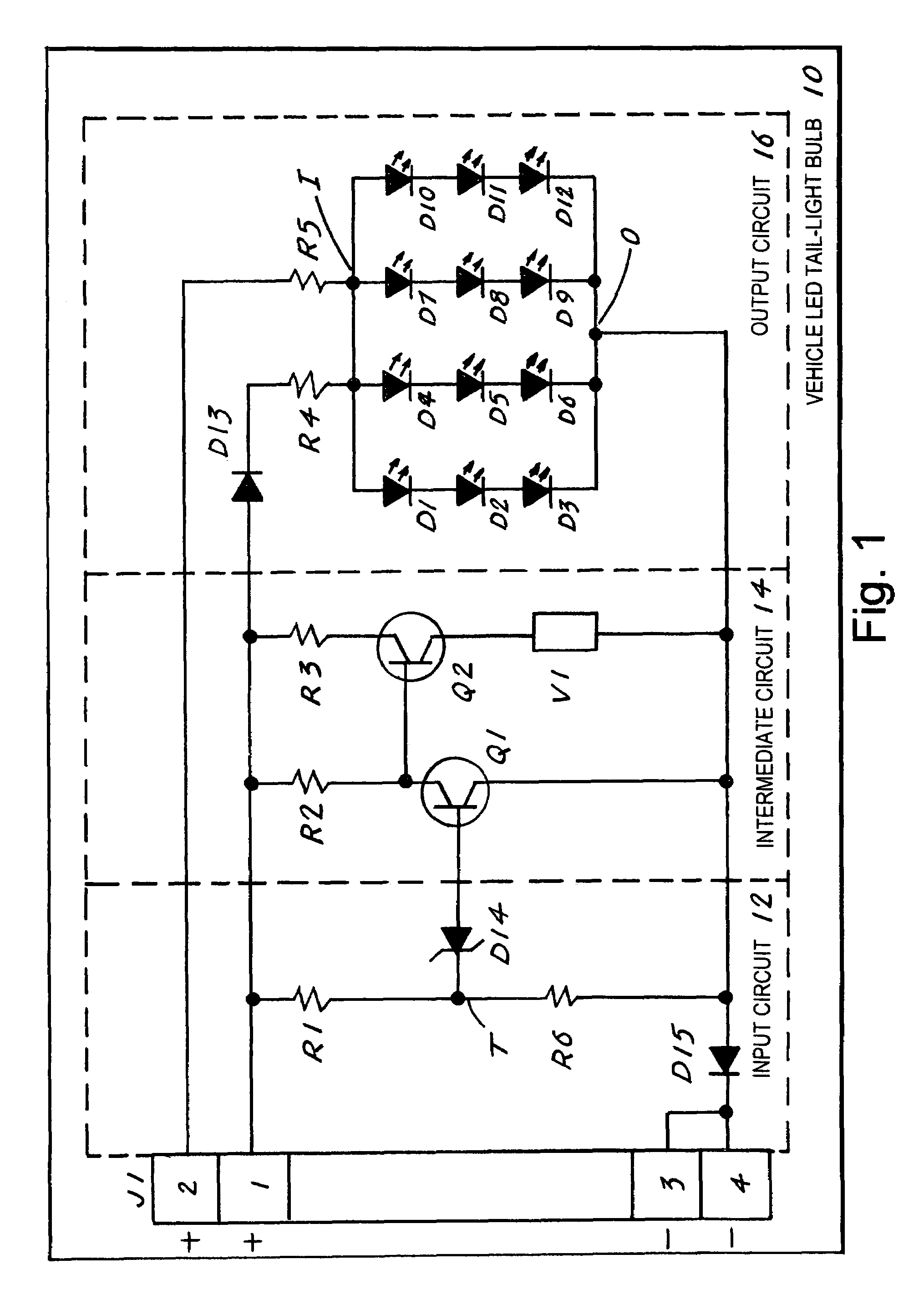 Vehicle LED tail-light bulb