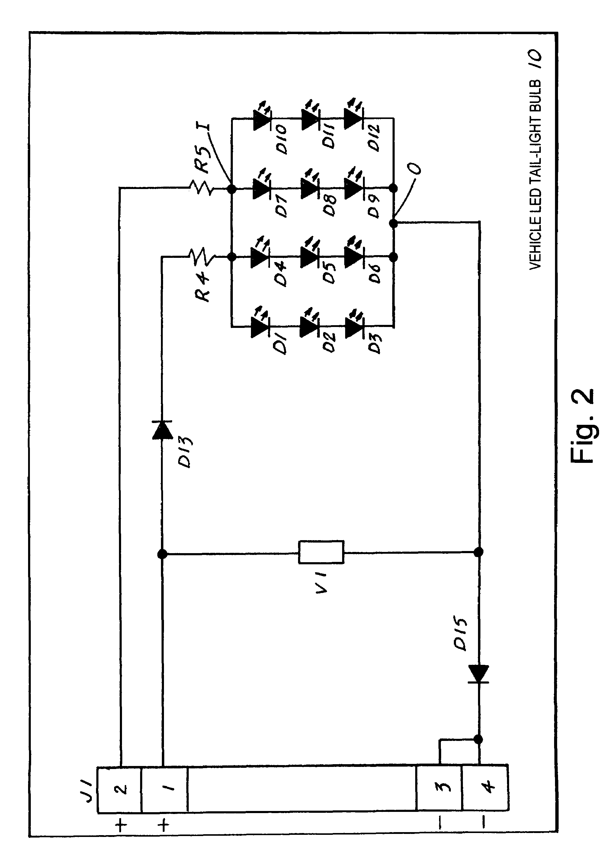 Vehicle LED tail-light bulb