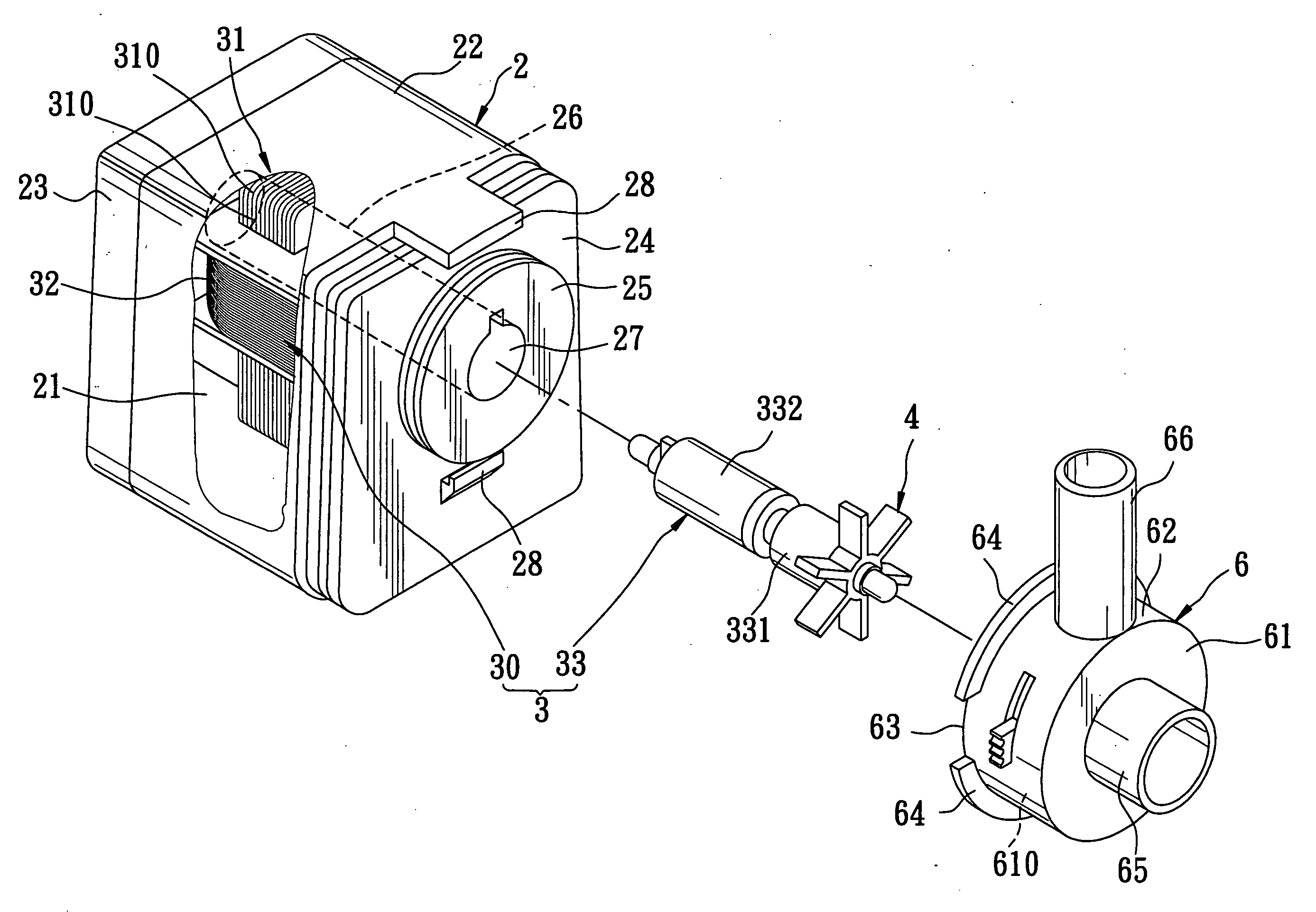 Brushless motor pump