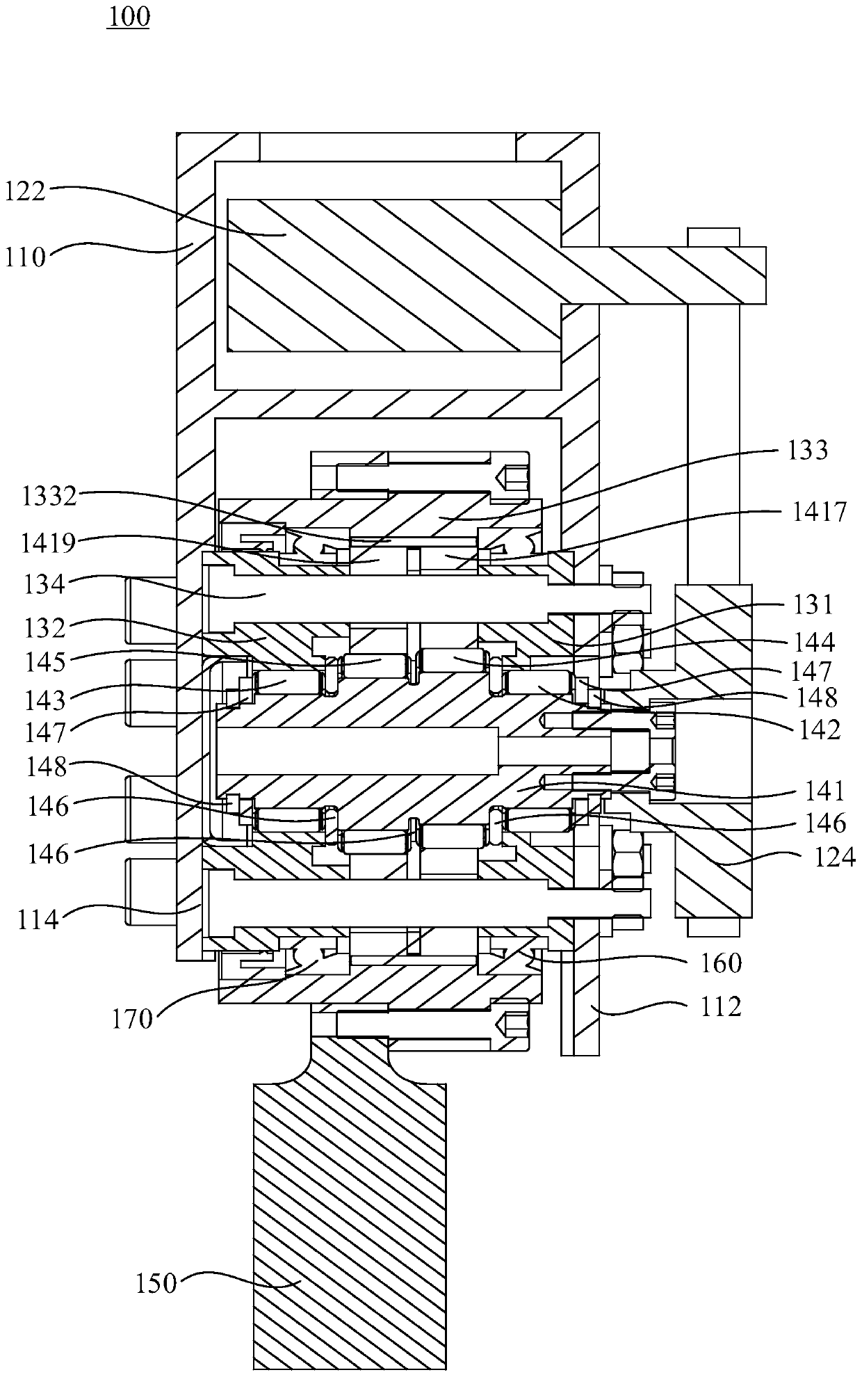 Transmission device and multi-legged robot