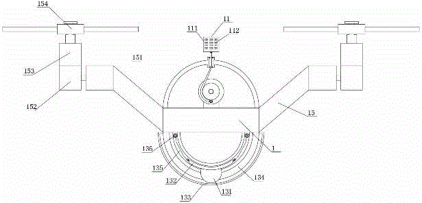 Wing adjustable type underwater unmanned aerial vehicle convenient to operate