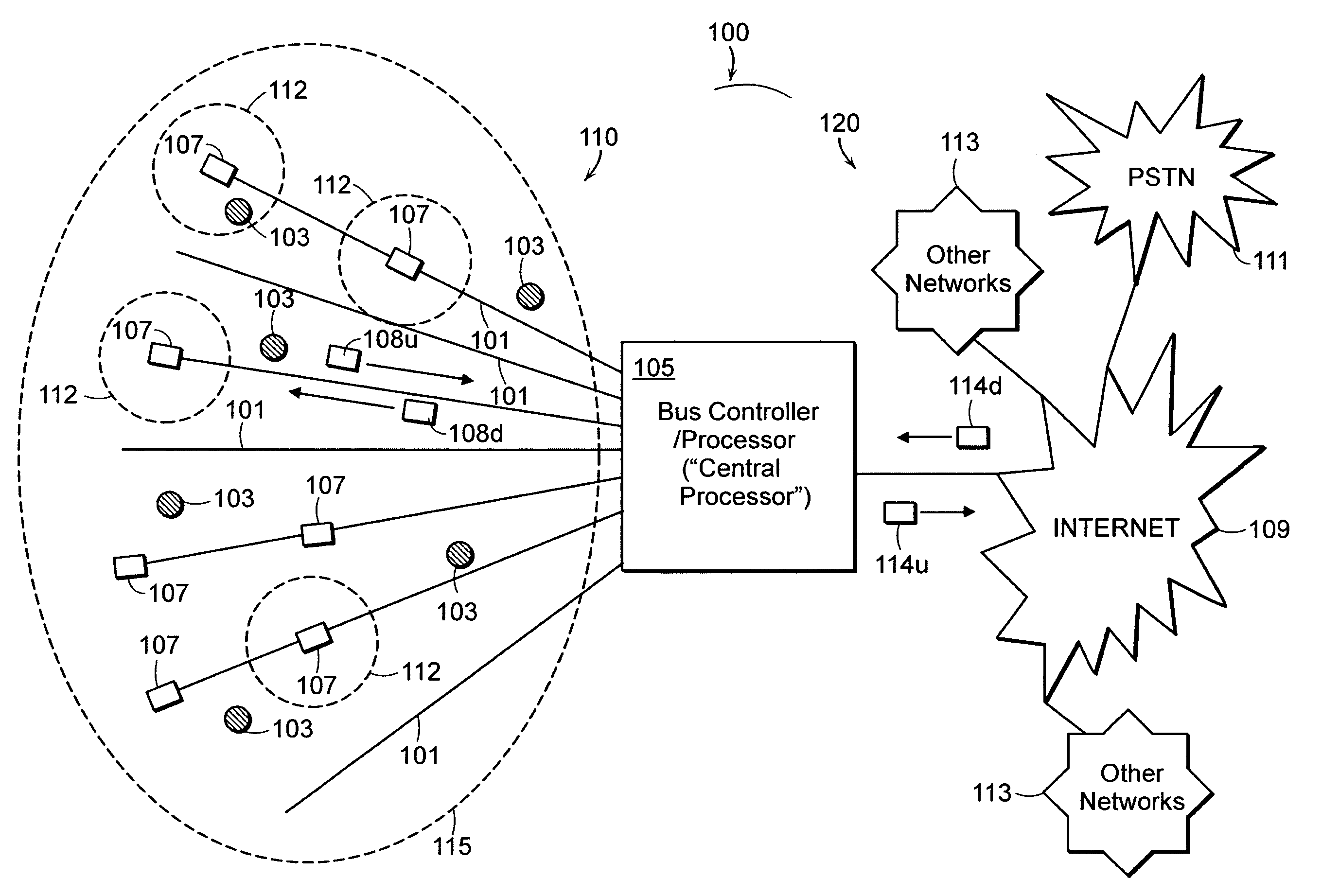 Fiber aided wireless network architecture