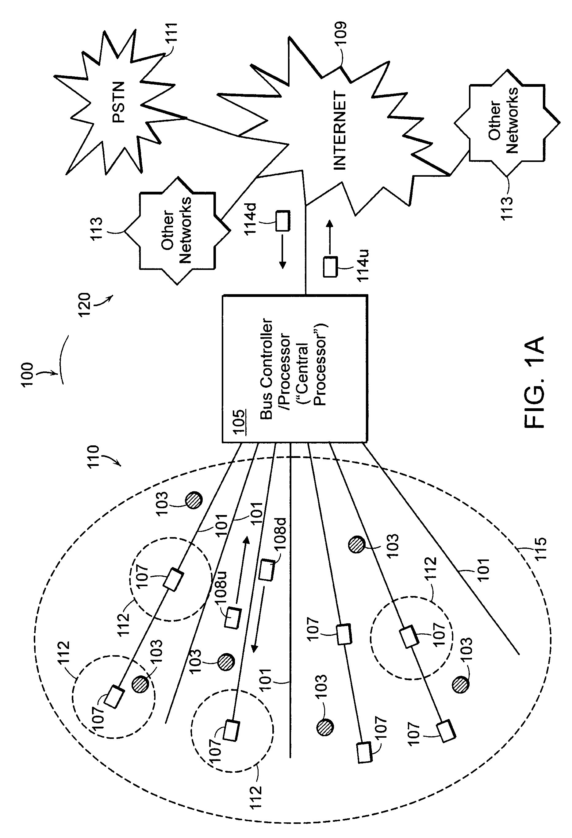 Fiber aided wireless network architecture