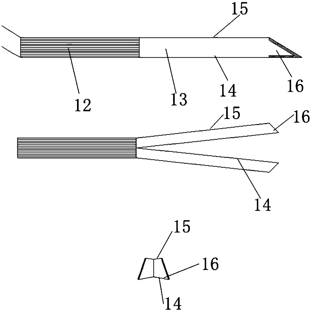 Debridement device for operation of general surgery department