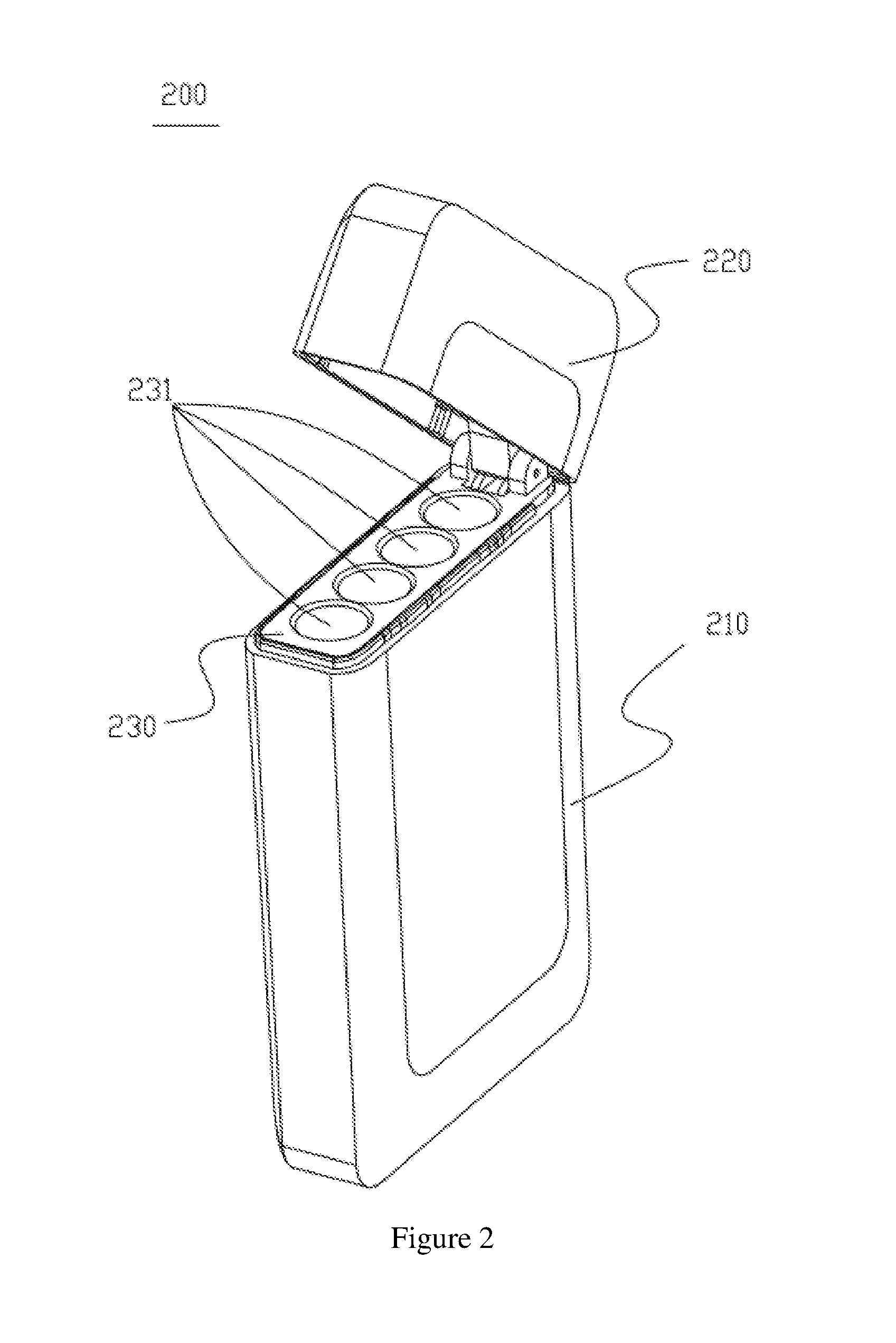 Electronic cigarette charging dock, electronic cigarette case, and method for use thereof