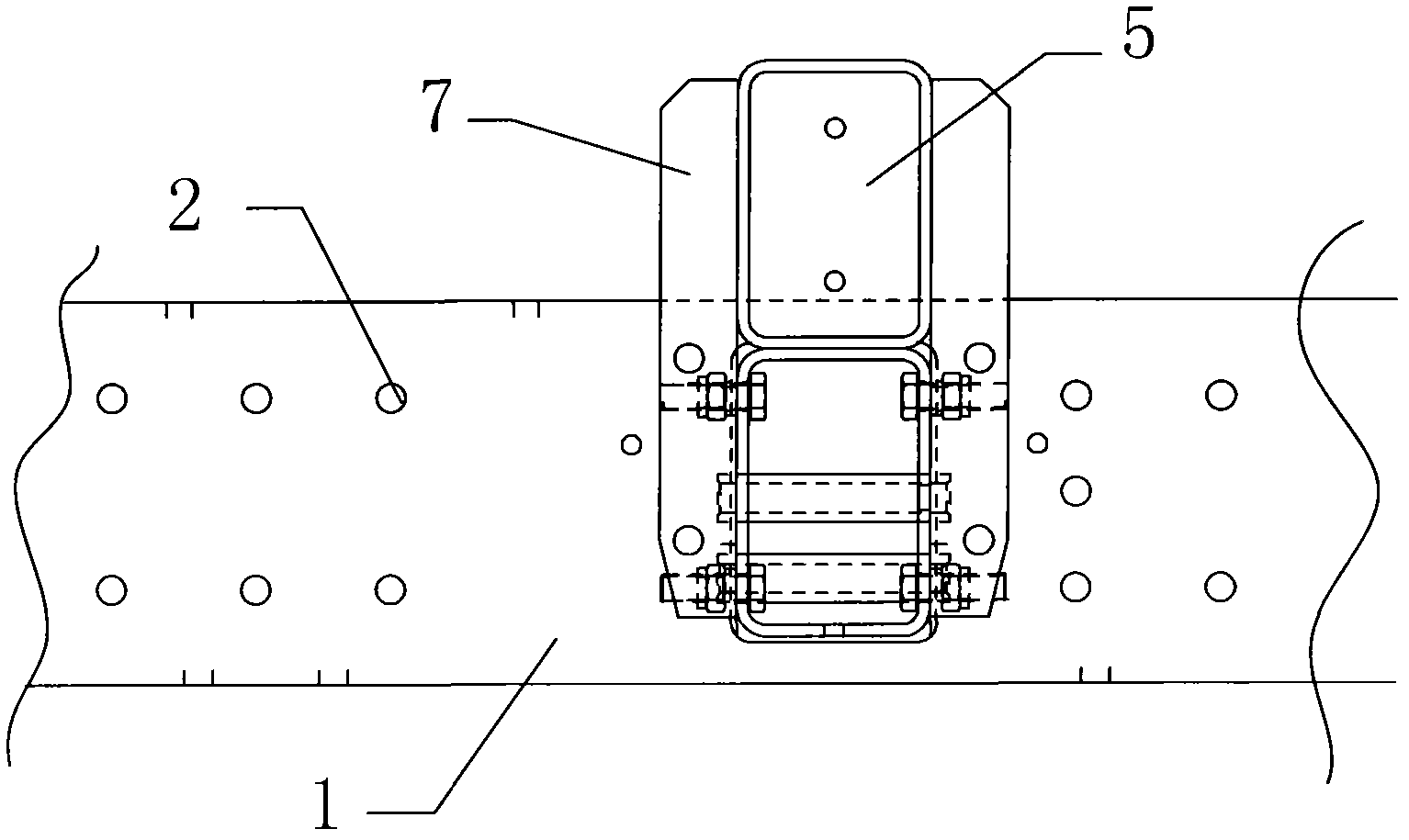 Longitudinal beam device for beam-adjustable vehicle