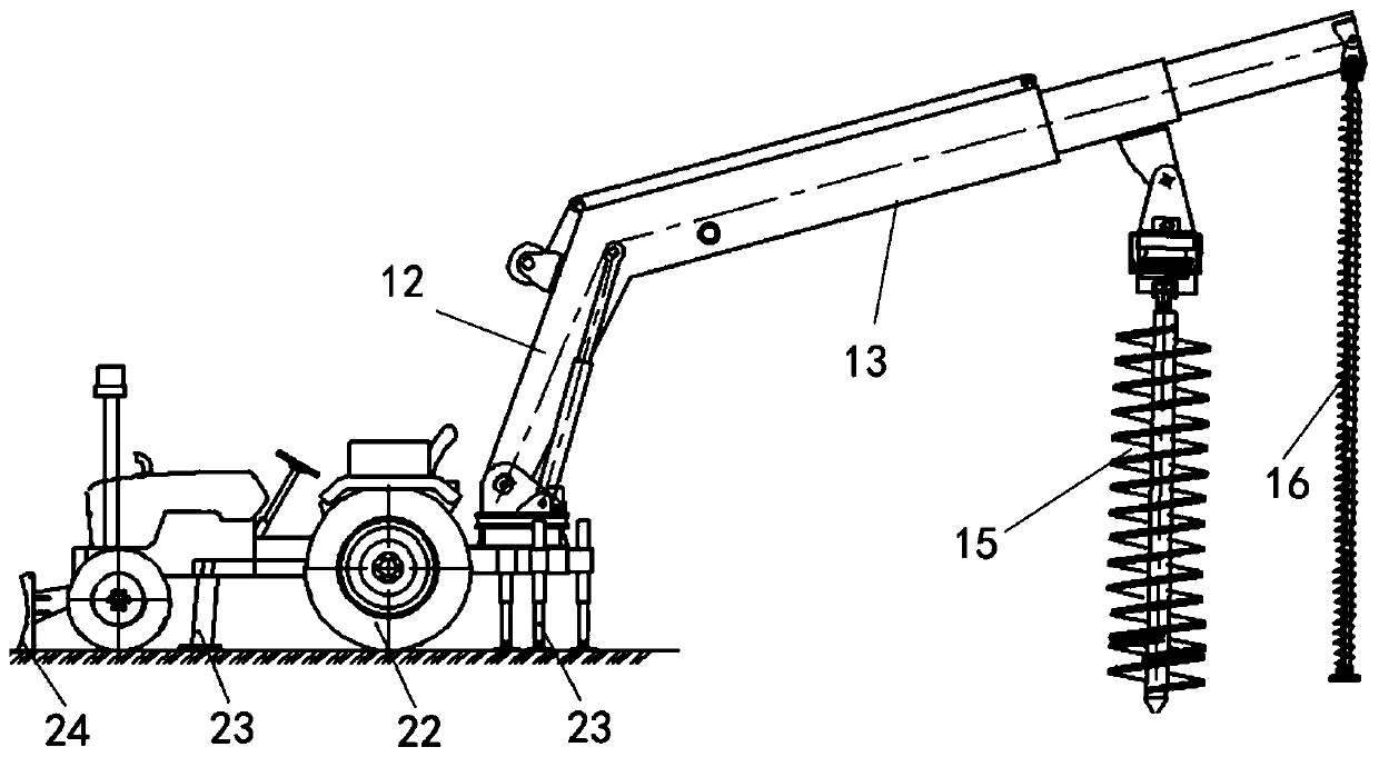 Plate type ground anchor construction machine