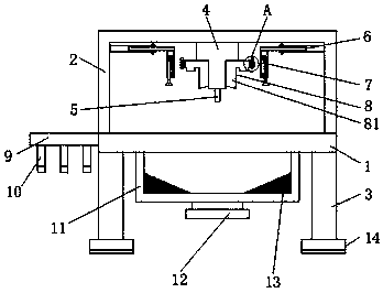 Cutting device for zinc oxide synthetic rubber machining