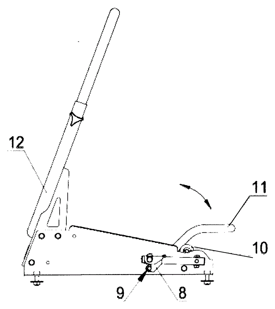 Self-locking motorcycle frame