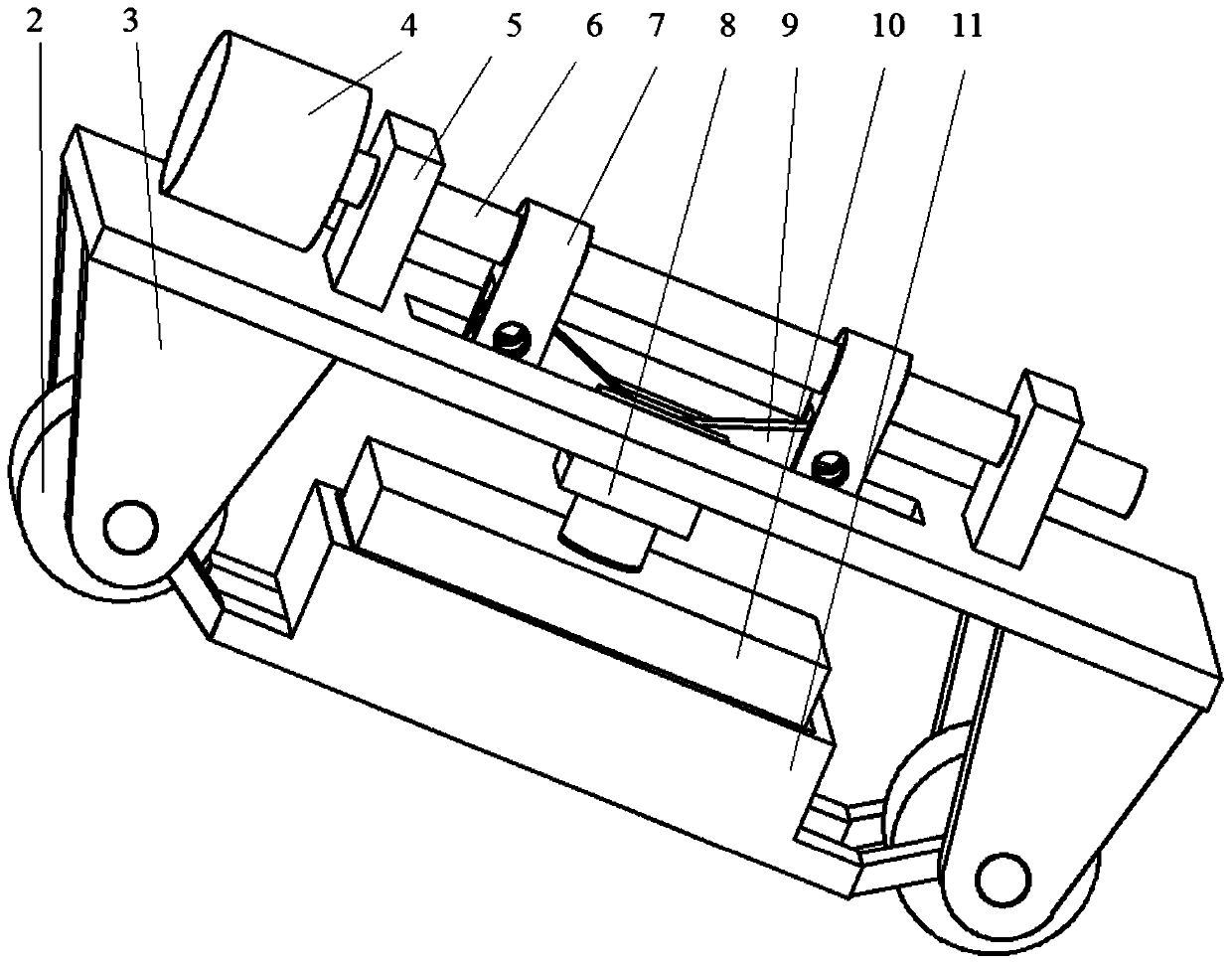 Adjustable permanent magnet adsorption device based on pipe climbing robot