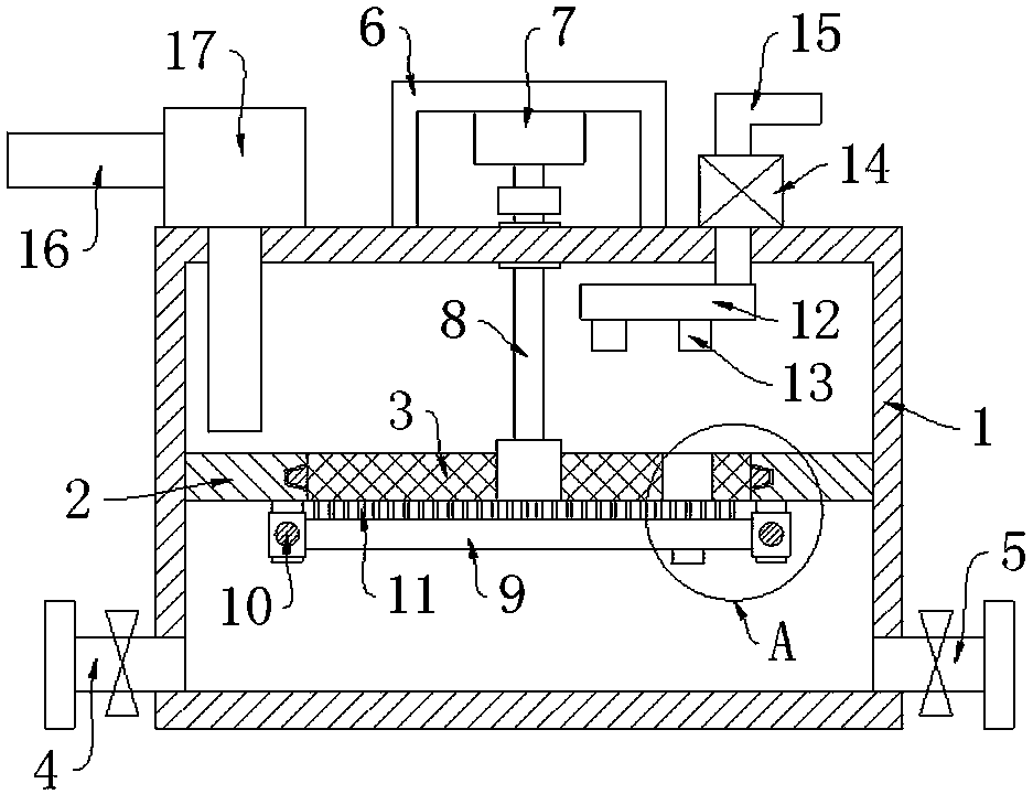 Domestic sewage filtering apparatus