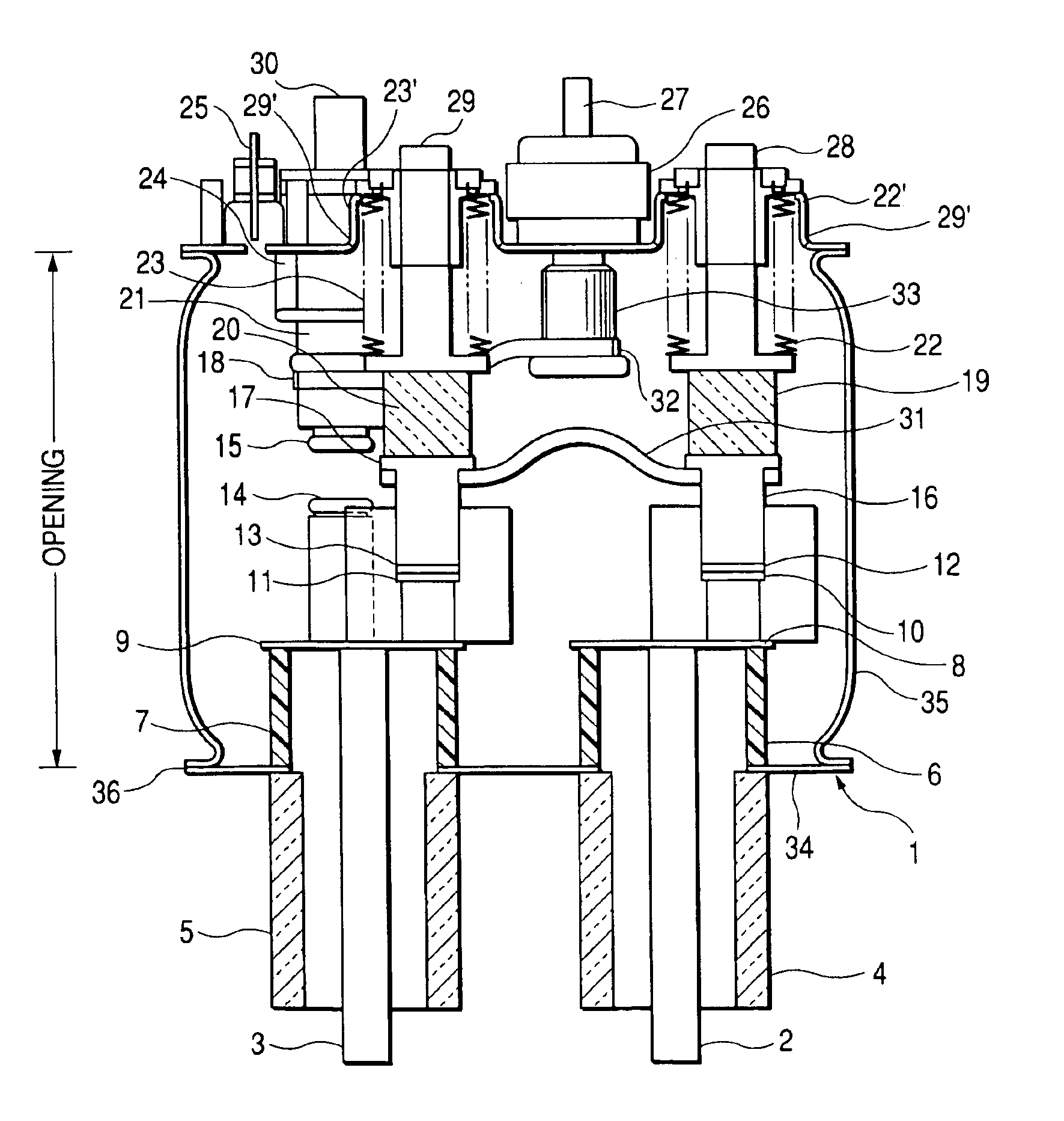 Vacuum switchgear