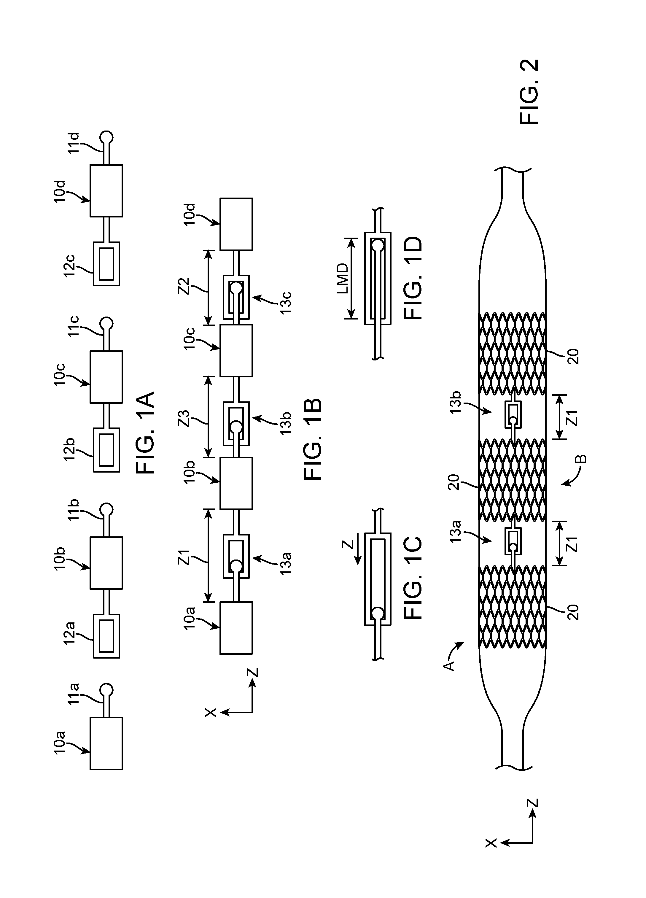 Coupled scaffold segments