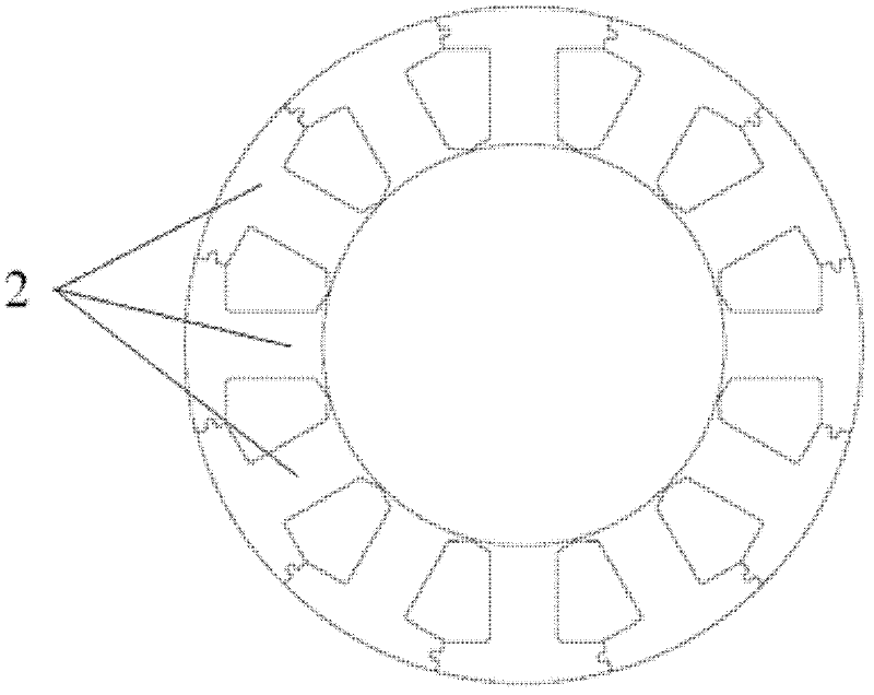 Laminate structure of stator iron core of motor