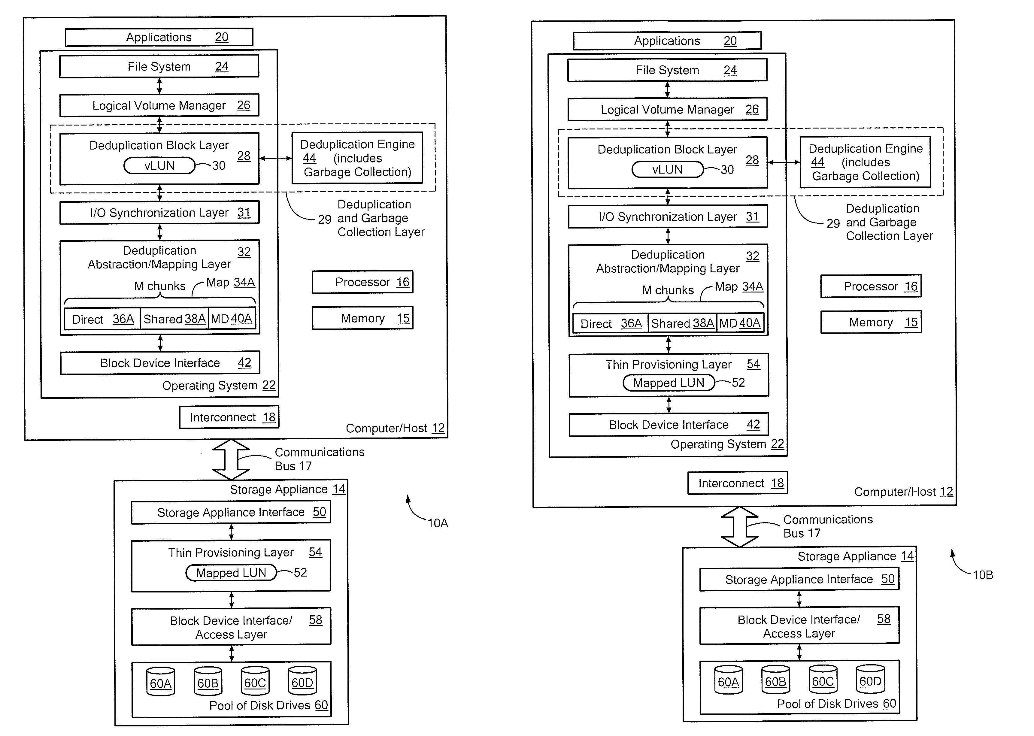 Efficient read/write algorithms and associated mapping for block-level data reduction processes