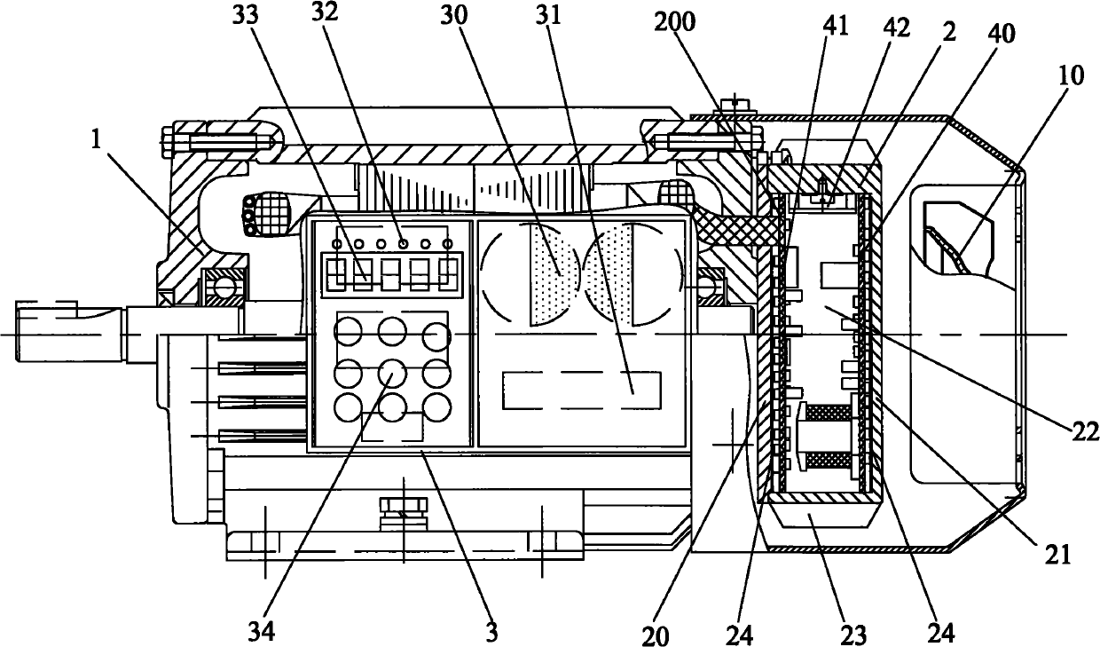 Variable-frequency and variable-speed motor