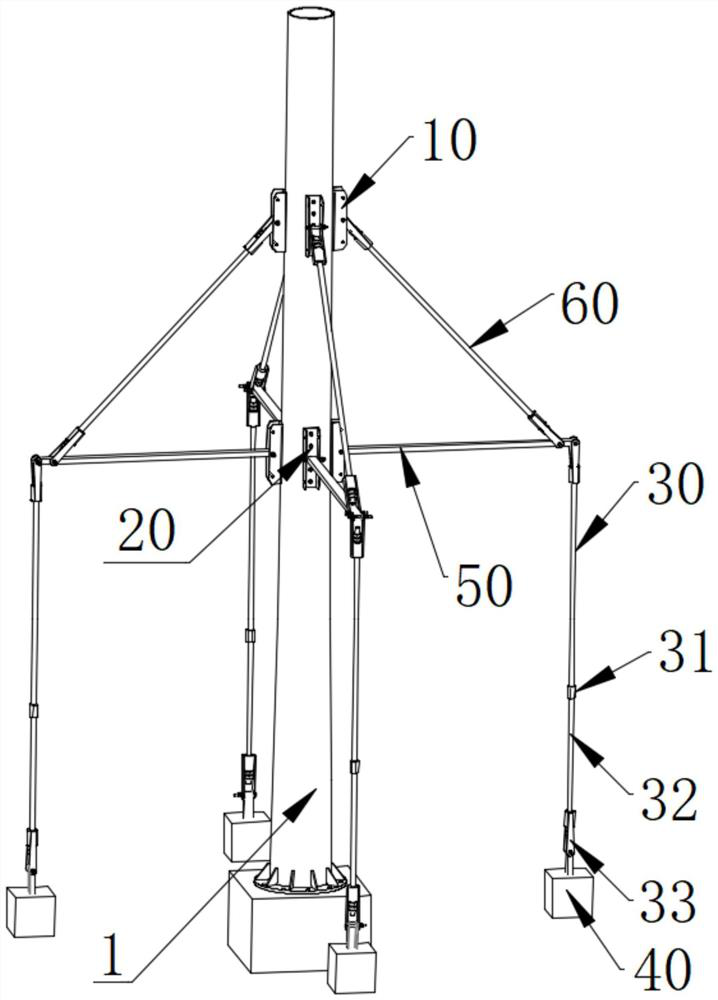 Single-pipe tower reinforcing device and method