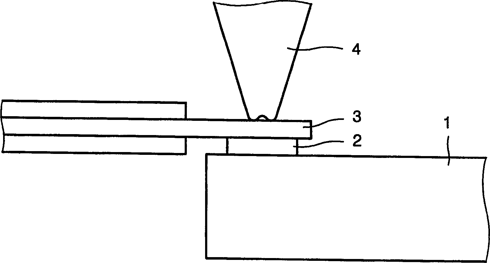 Ink jet printer head and method and device for welding flexible printed circuit wire of printer head