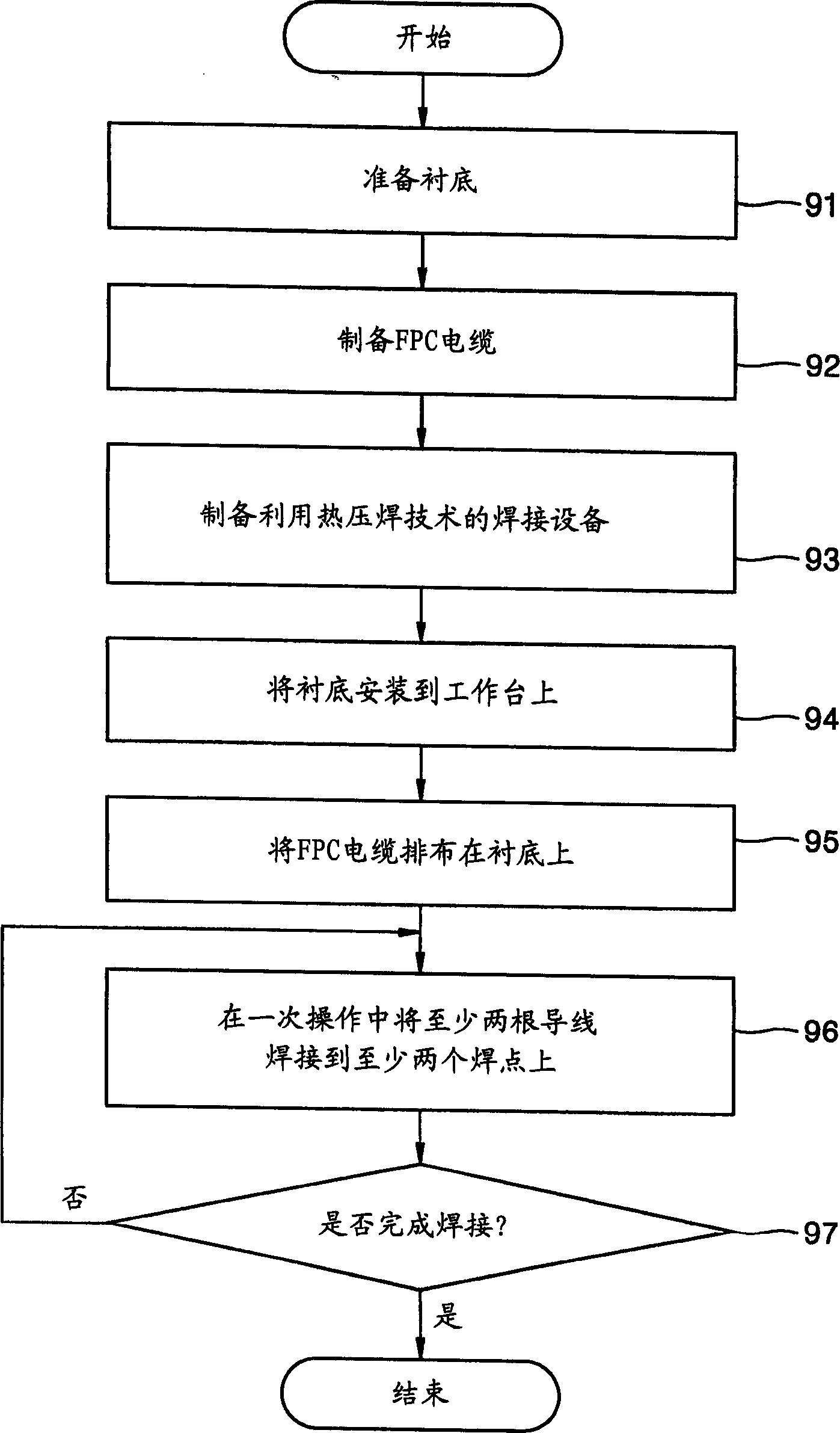 Ink jet printer head and method and device for welding flexible printed circuit wire of printer head