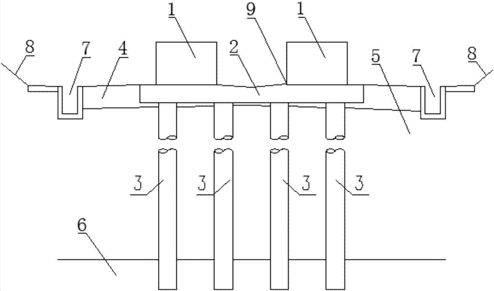 Independent pier-column-type rail-beam transition section structure in the double-track excavation section of the medium and low-speed maglev traffic project