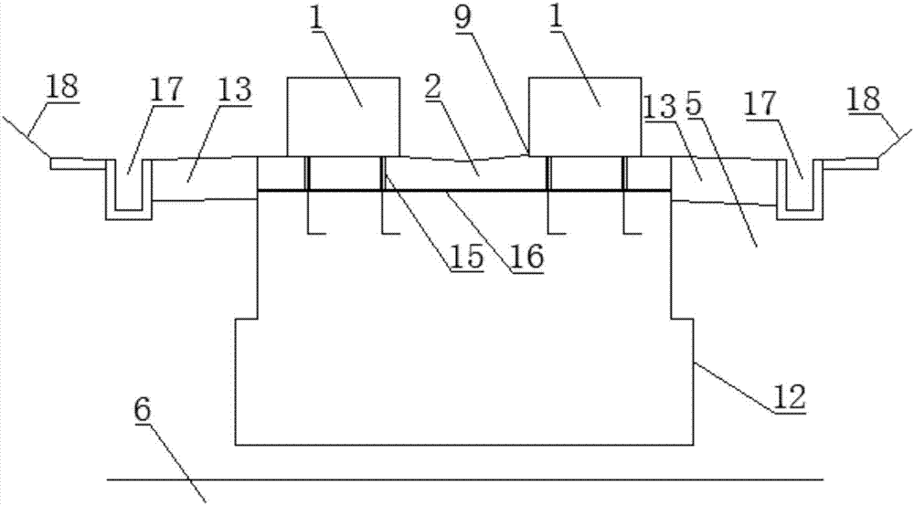 Independent pier-column-type rail-beam transition section structure in the double-track excavation section of the medium and low-speed maglev traffic project