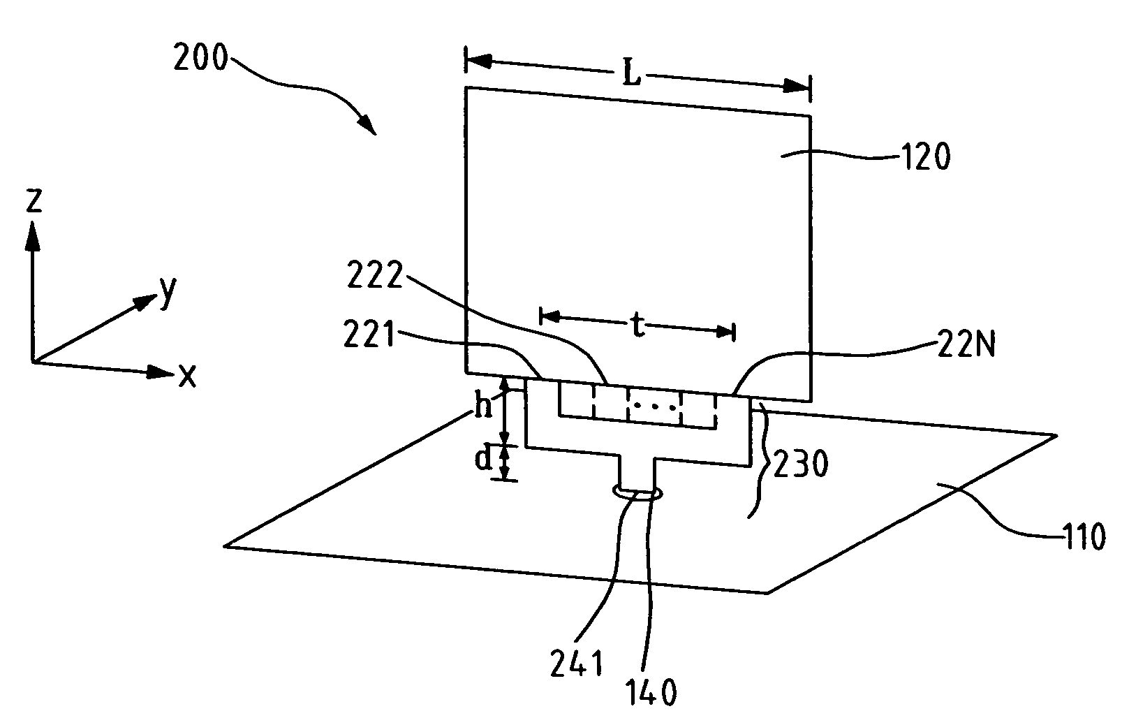 Planar monopole antenna