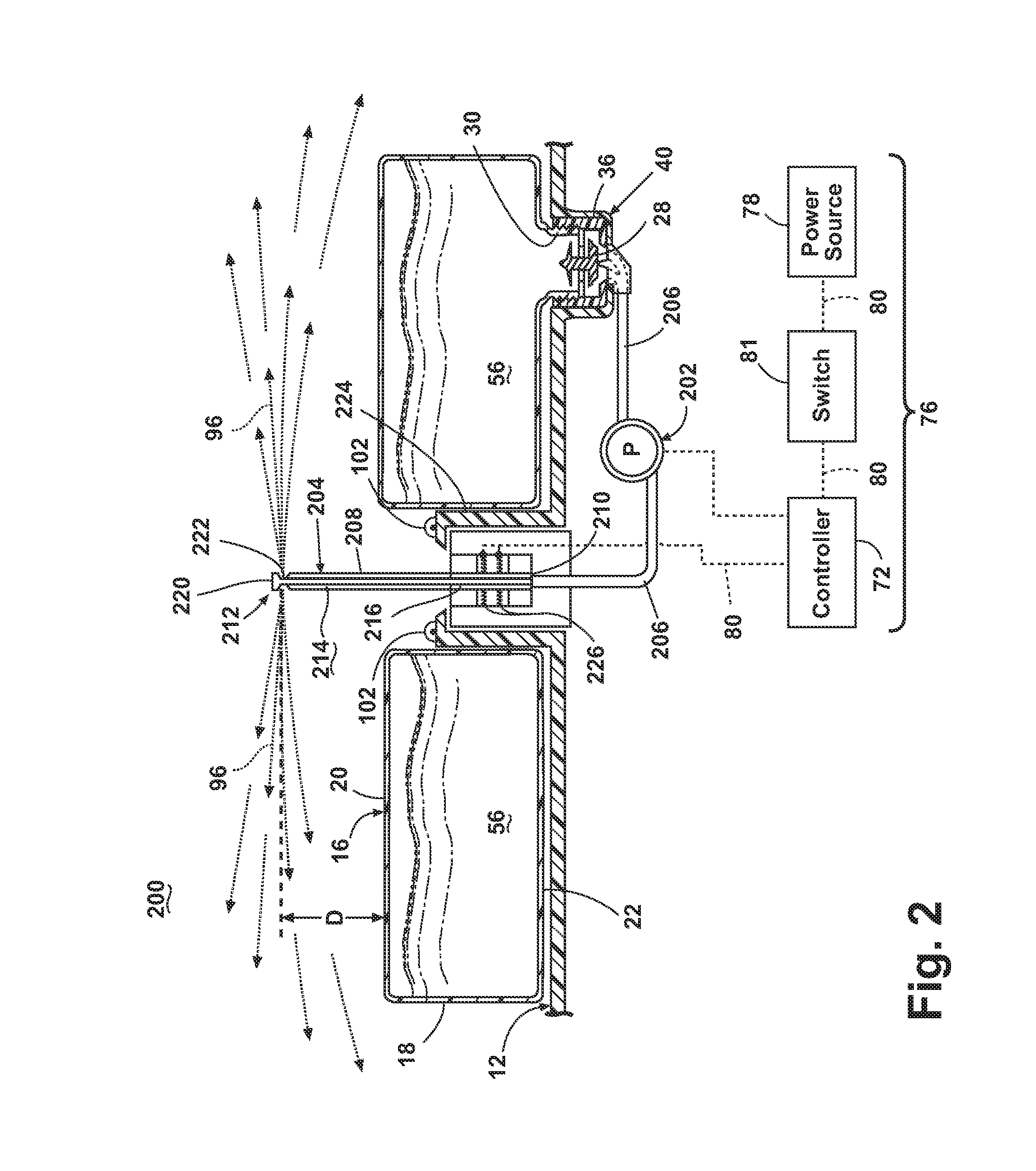 Cleaning implement with mist generating system