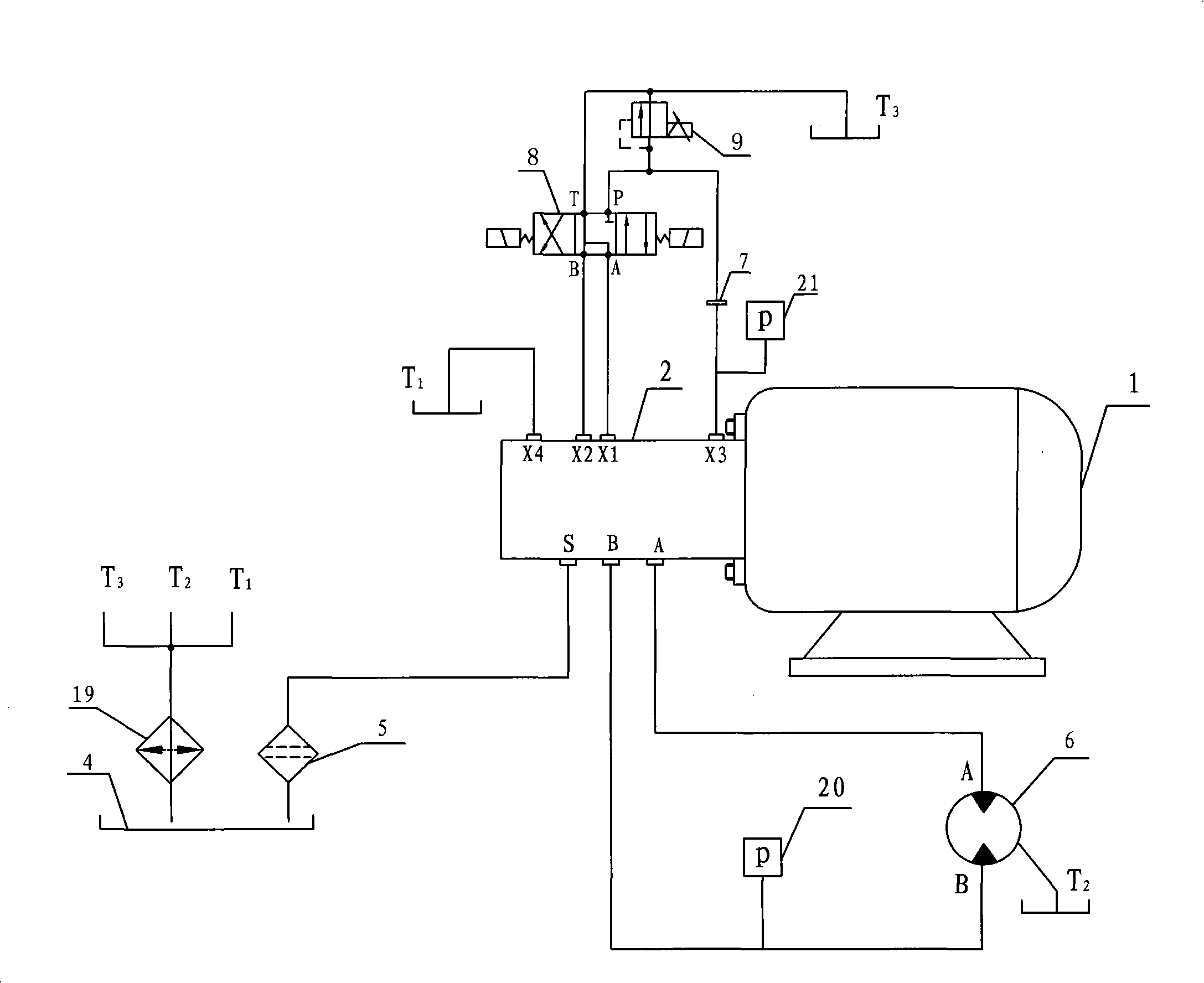 Ropeway fluid power system for mine