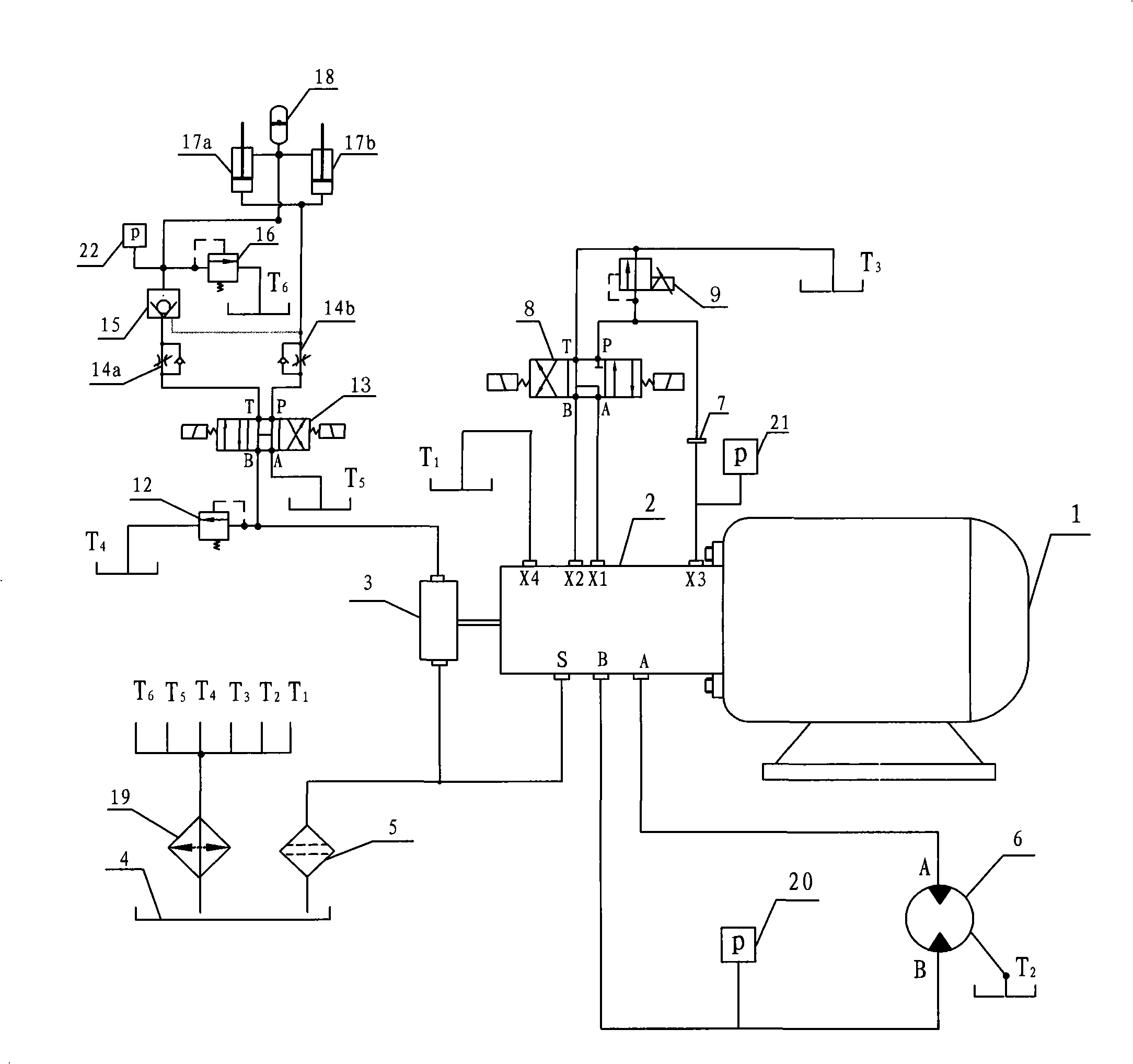 Ropeway fluid power system for mine