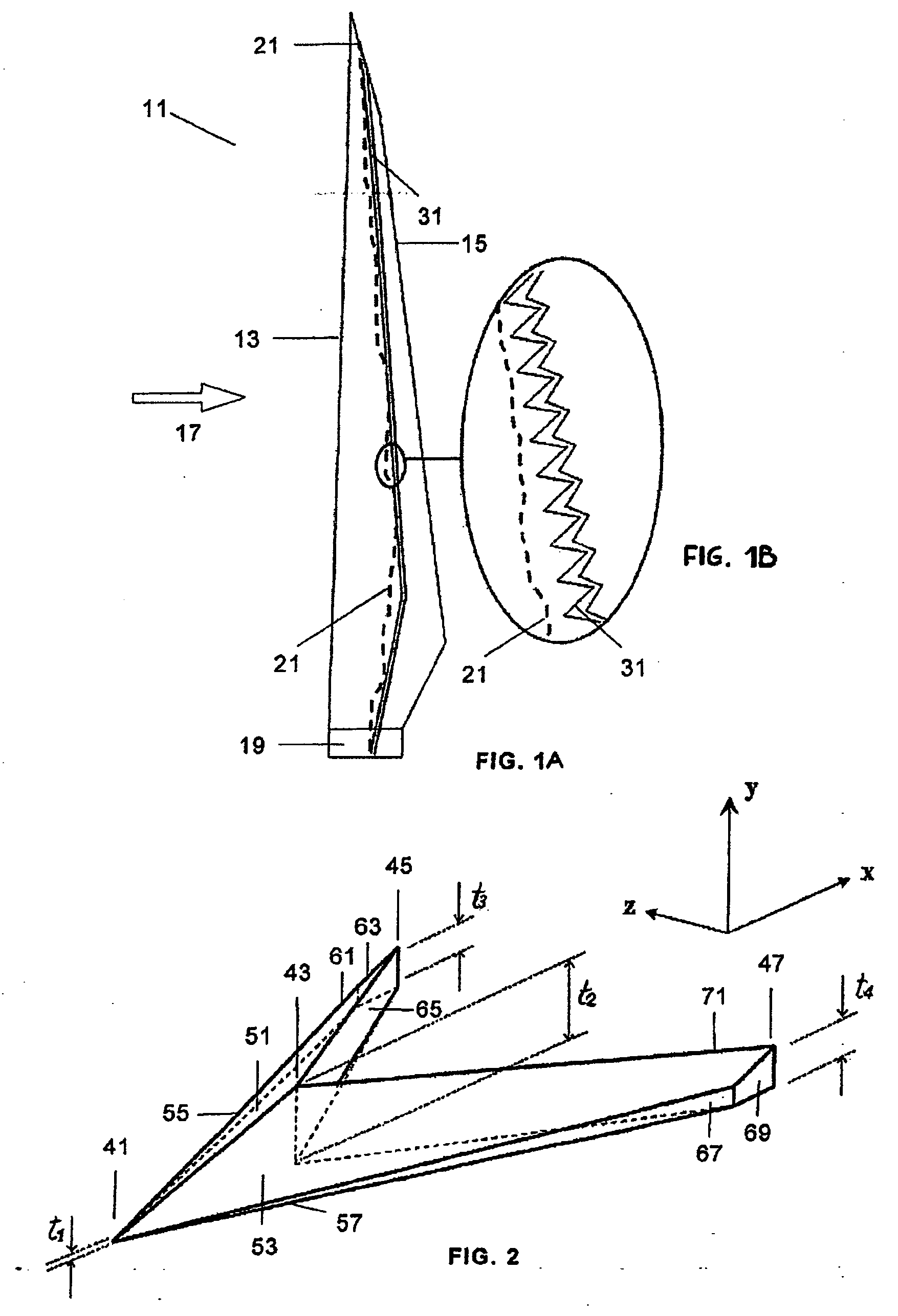 Wind turbine blade with anti-noise devices