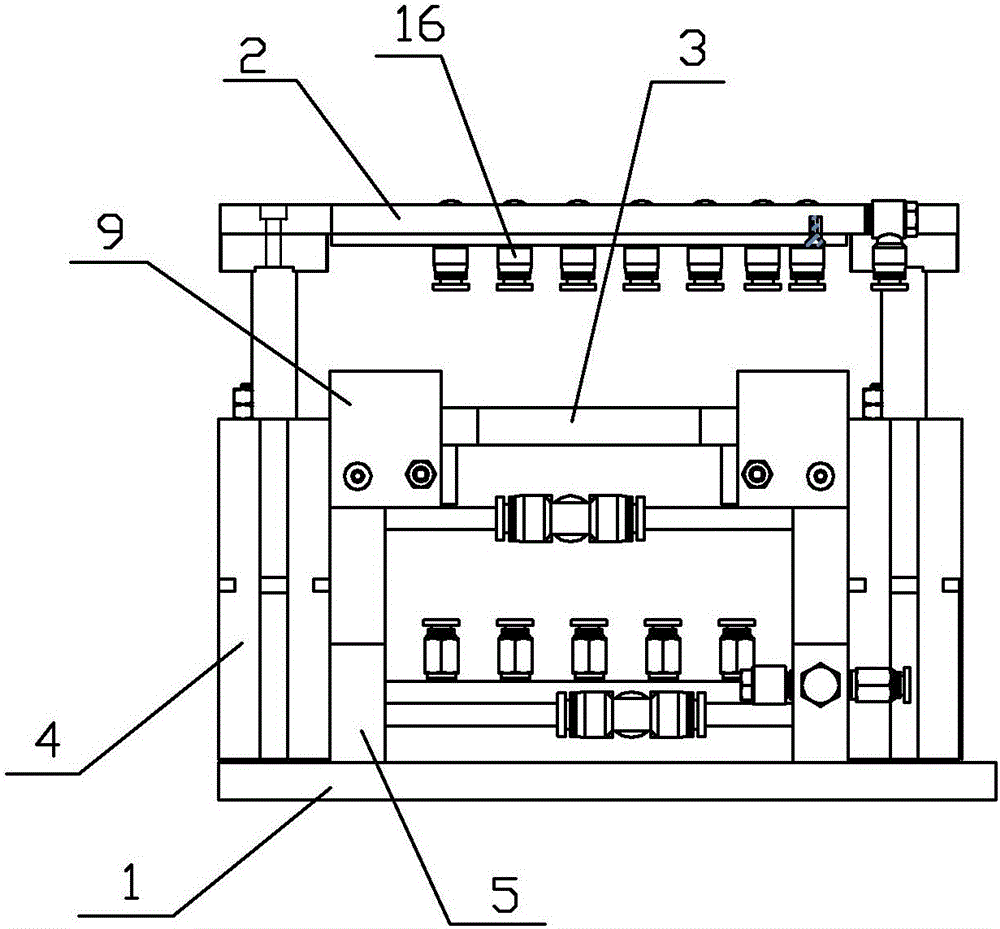 Multi-point laser welding clamping device for battery pack busbar