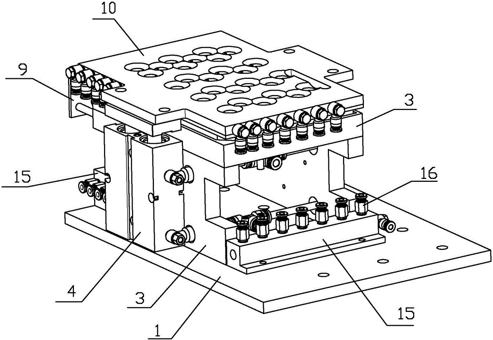 Multi-point laser welding clamping device for battery pack busbar