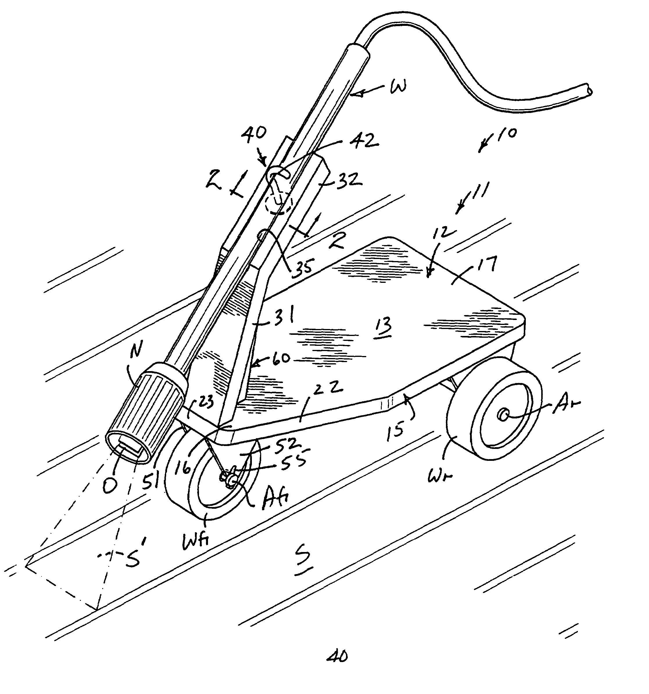 Carriage for a power washer wand