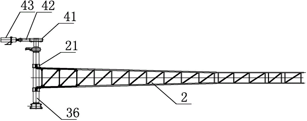 Swing rod mechanism of rocket launching platform and swing rod applied to mechanism