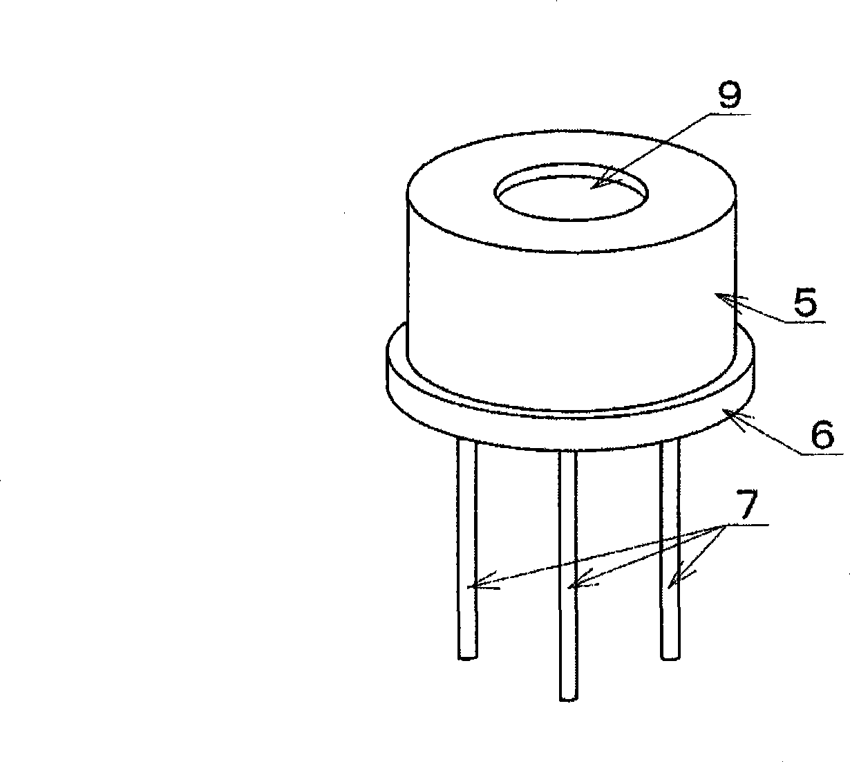 Thermopile infrared detection device