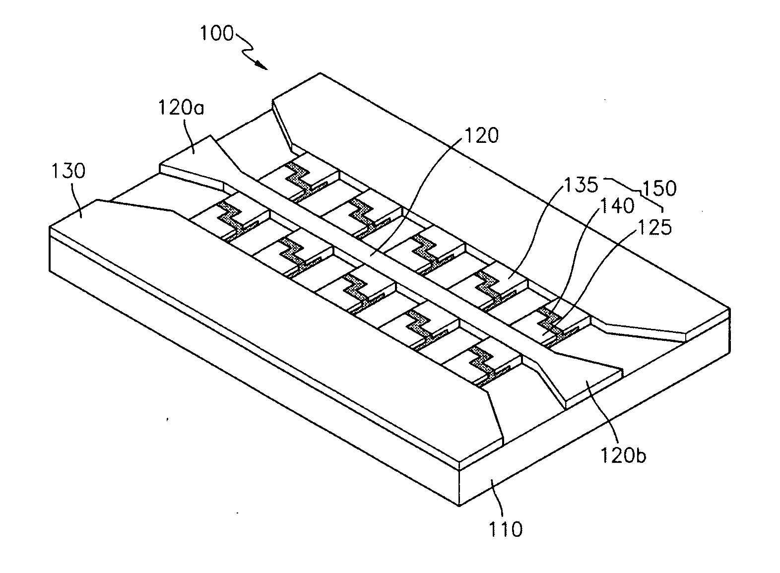 Distributed analog phase shifter using etched ferroelectric thin film and method of manufacturing the same