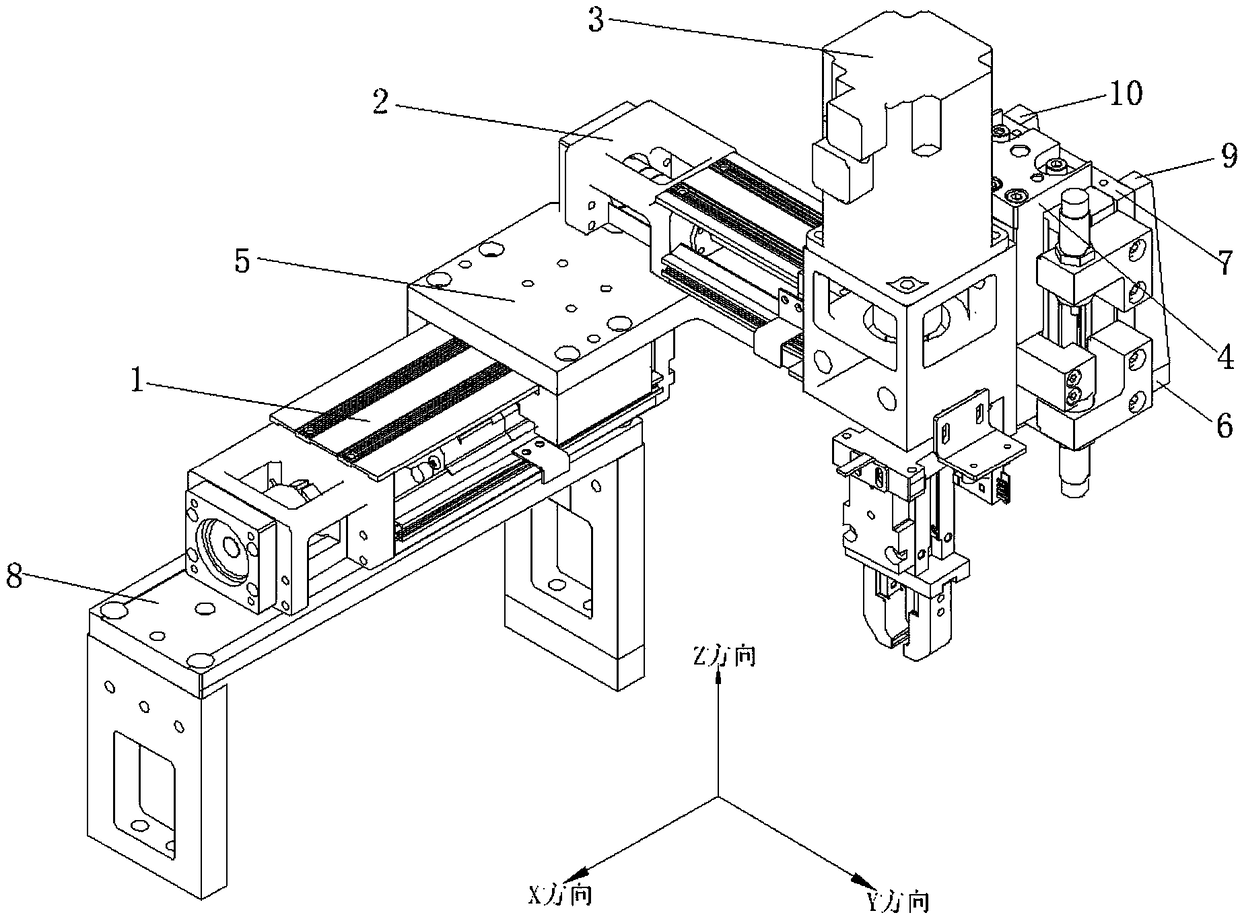 Four-axis adjusting device