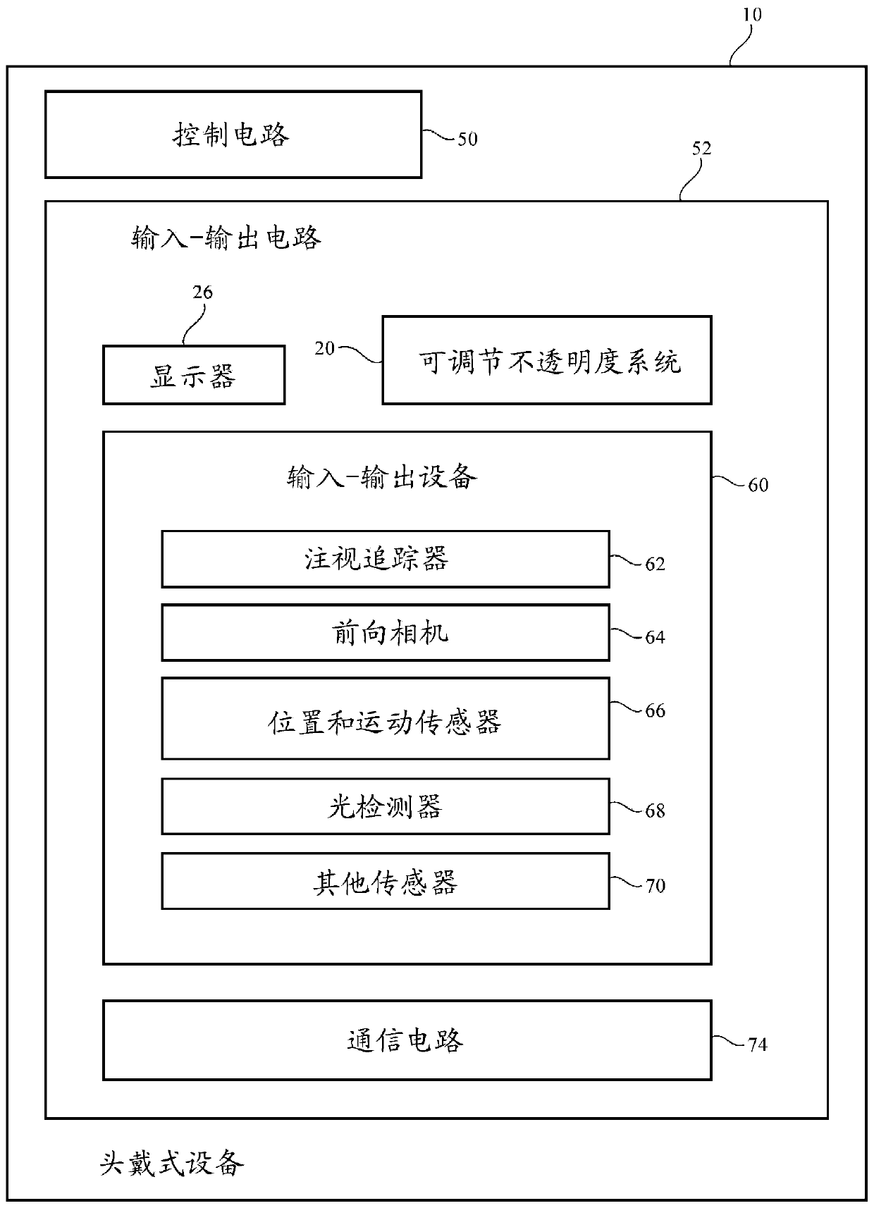 Head-mounted device with an adjustable opacity system