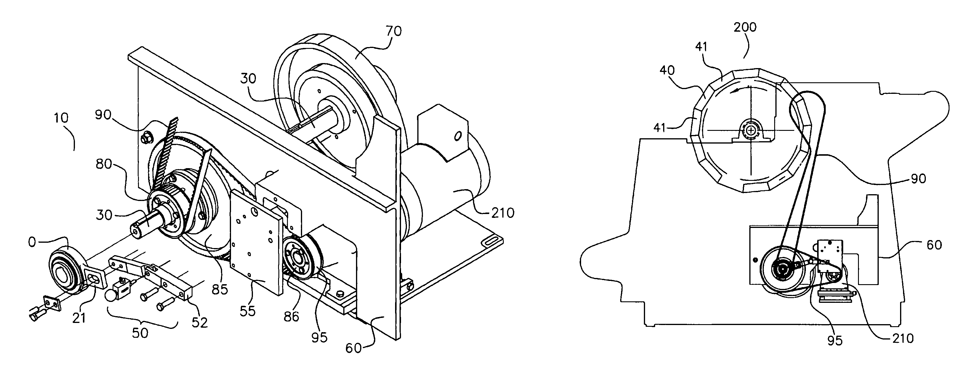 Rotational control assembly in packaging machines