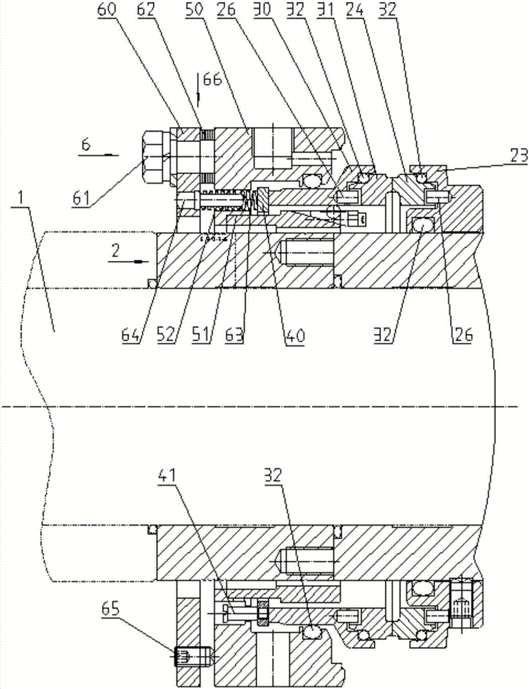 An external static ring axial compensation mechanism for mechanical seals