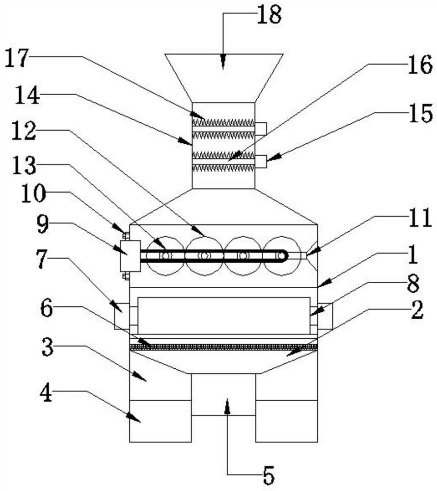 Building waste smashing device for building construction