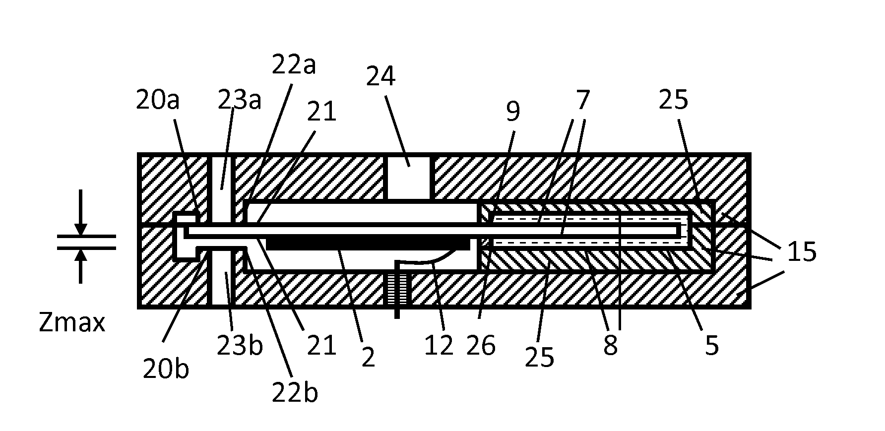 Temperature-compensated piezoelectric flexural transducer