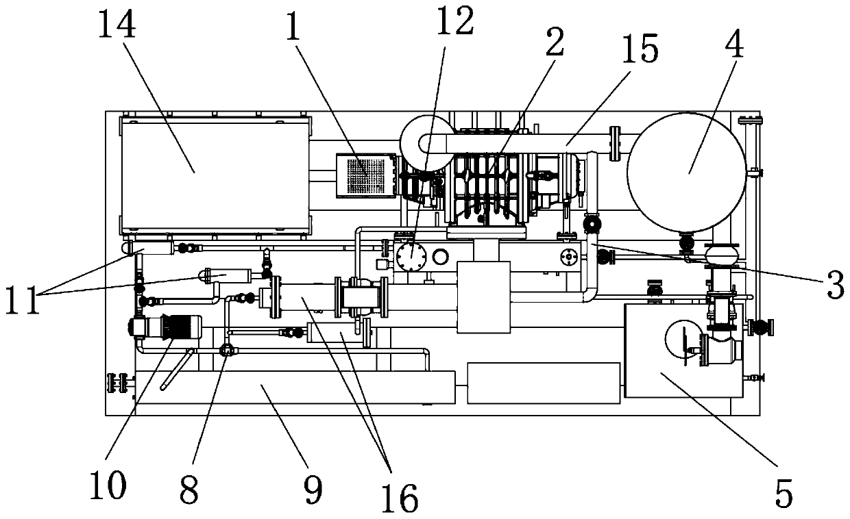 Screw type water vapor compressor unit and working method