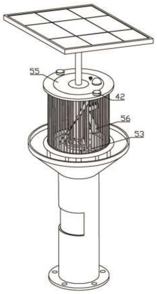 Insect trapping device with real-time monitoring function