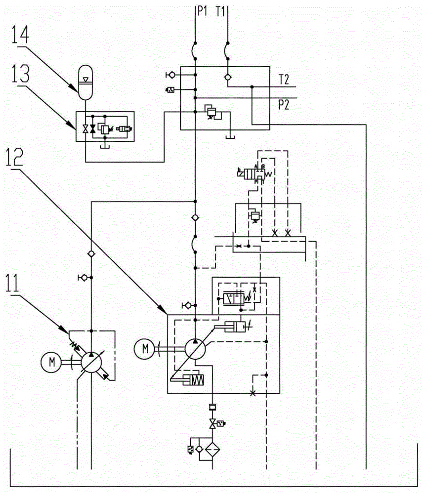 Internal mixer hydraulic control device