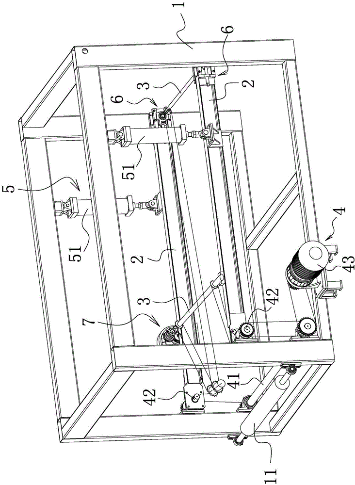 An unwinding device for a modified asphalt production line