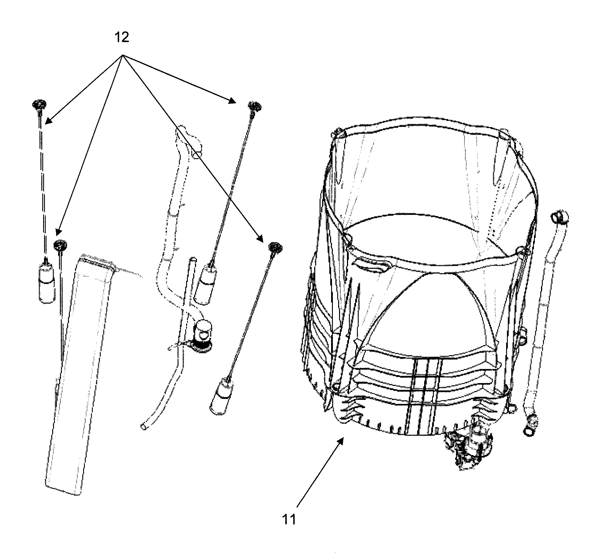 Geometric configuration of tub