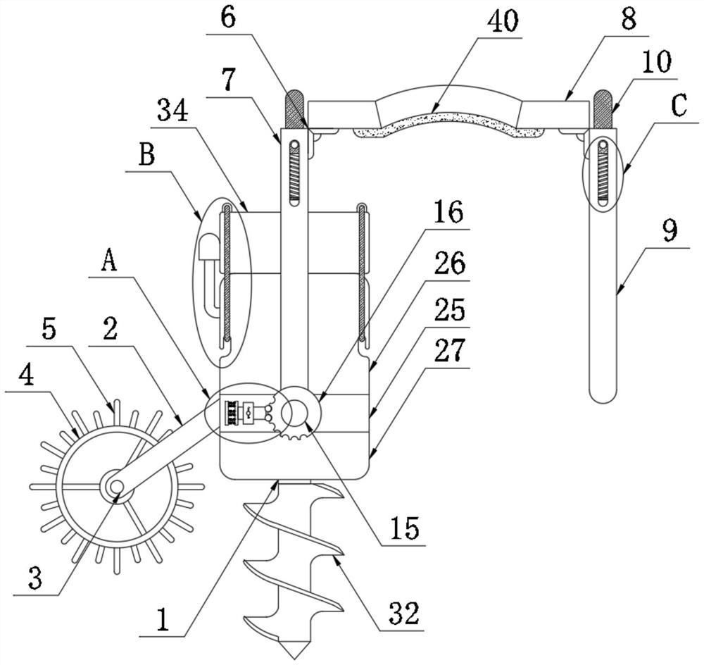 Soil turning device for tea plantation