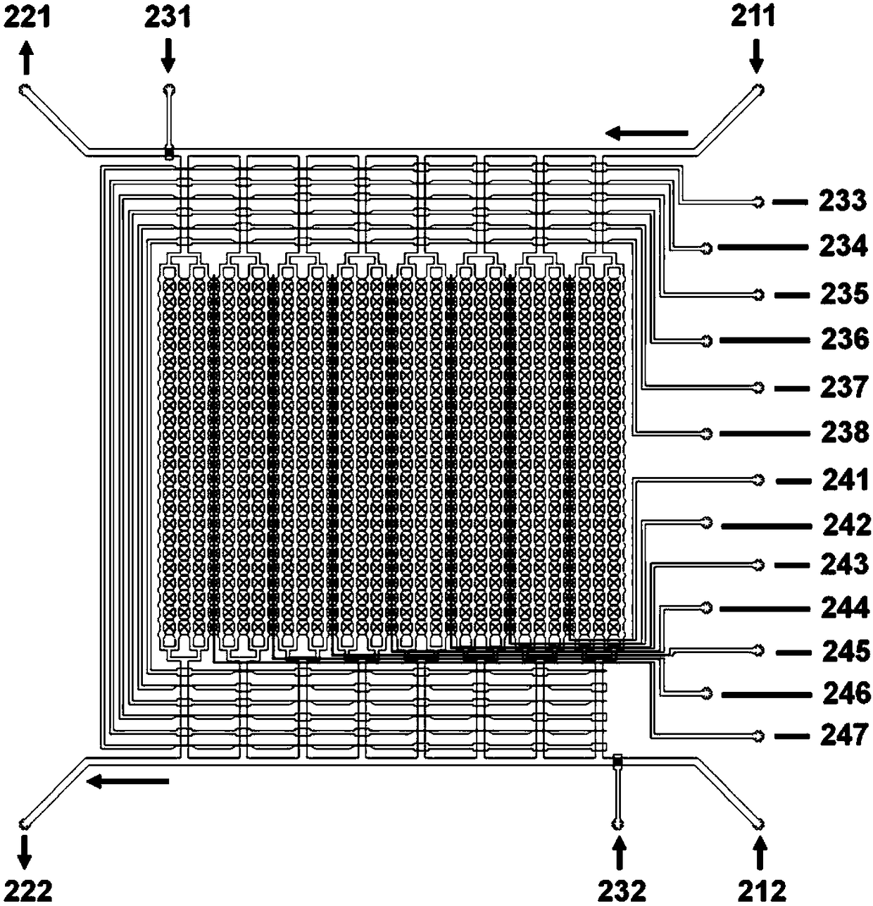 Integrated micro-fluidic neural network chip and bionic implementation method