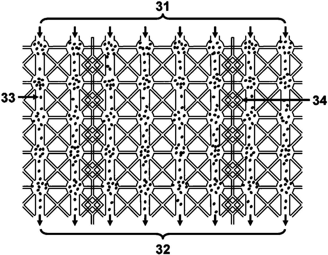 Integrated micro-fluidic neural network chip and bionic implementation method